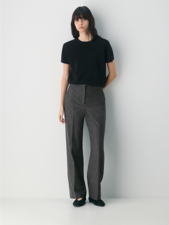 Babaton Pants - Babaton Agency Pant Tailored High-Rise Wide-Leg Pants in Charcoal Gray Size 4